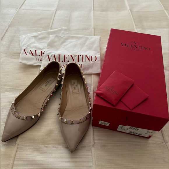 Valentino Rockstud nude patent flats - Picture 2 of 14